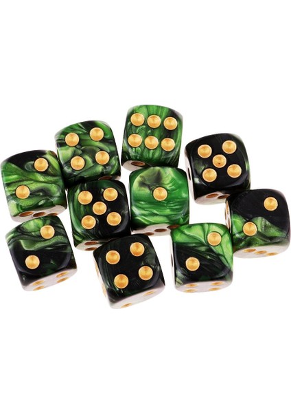 10 Adet 6 Taraflı Set, 10 Renk Yarı Saydam Kare