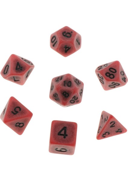 7x Çok Taraflı Sayı Tablo Rol Parti Aksesuar Matematik Öğretim Kırmızı
