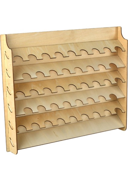 Craft Modül Boya Fırçaları Craft Ahşap Organizatör Depolama Ekran Tutucu 43 Delik 26MM