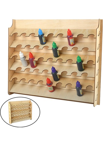 Craft Modül Boya Fırçaları Craft Ahşap Organizatör Depolama Ekran Tutucu 43 Delik 26MM