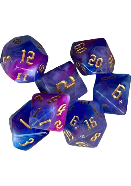 Dnd Rp mt G Için 7 Polihedral Parti Tedarik D1 D10 D12 D20 Seti