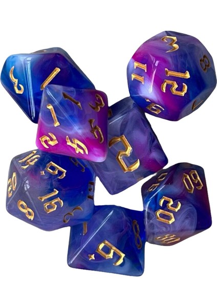 Dnd Rp mt G Için 7 Polihedral Parti Tedarik D1 D10 D12 D20 Seti