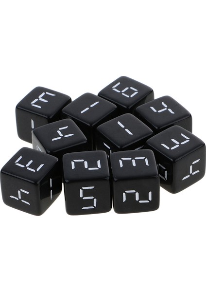 10PCS 16MM D6 Altı Taraflı Kalıp, Masa Oyunları Için Beyaz Sayılarla