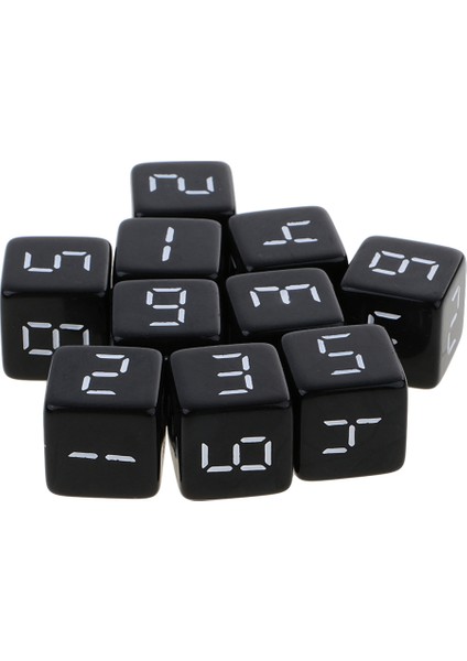 10PCS 16MM D6 Altı Taraflı Kalıp, Masa Oyunları Için Beyaz Sayılarla modelleri