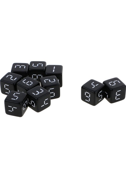 10PCS 16MM D6 Altı Taraflı Kalıp, Masa Oyunları Için Beyaz Sayılarla indirimleri