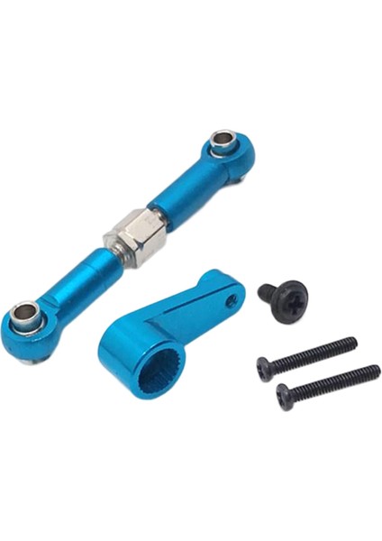Metal Servo Bağlantı Çekme Çubuğu ve 28T Servo Wltoys 124018 Dıy Modifiye Mavi