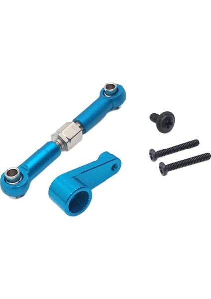 Metal Servo Bağlantı Çekme Çubuğu ve 28T Servo Wltoys 124018 Dıy Modifiye Mavi