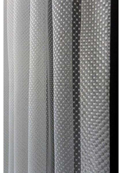 Taç Puantiyeli Kullanıma Hazır 1/2 Seyrek Pile Tül Perde Tek Kanat - Ekru 100 x 260 cm fırsatları