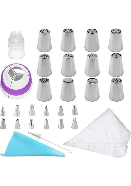 Rus Çiçek Buzlanma Boru Nozulları Tatlı Dükkanı Mutfak Kahve Dükkanı İçin Set 22 x 17 x 4.5 cm. (Yurt Dışından)