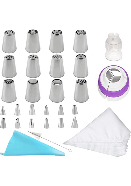 Rus Çiçek Buzlanma Boru Nozulları Tatlı Dükkanı Mutfak Kahve Dükkanı İçin Set 22 x 17 x 4.5 cm. (Yurt Dışından)
