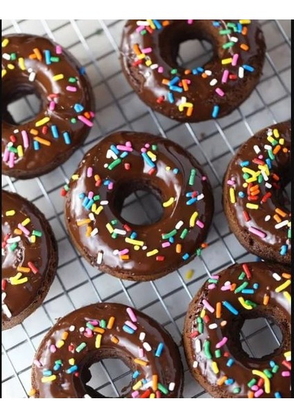 Ketojenik Glutensiz Çikolatalı Donut 7 cm Çaplı 6 Adet