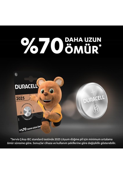 CR2025 Lityum Düğme Pil 2li Blister 3V (DL2025)