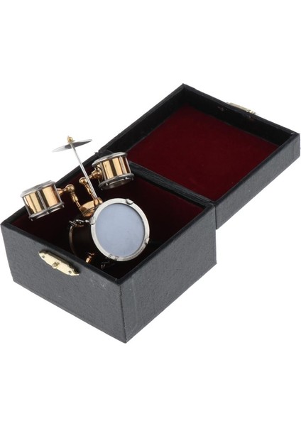 1/12 Bebek Için Bebek Evi Müzik Enstrümanı Metal Davul Seti Modeli (Yurt Dışından)