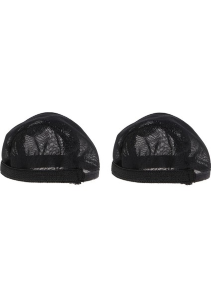 2 Adet Bebek Pratik Dıy Sabit Wig Net Headgear Blythe Dolls Siyah (Yurt Dışından)