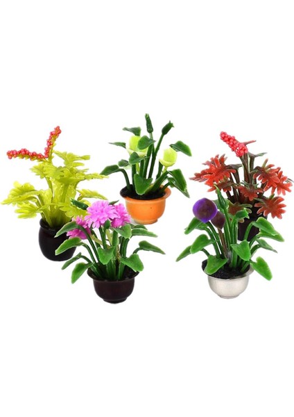 5pcs Strum Pot Plant Bebek Evi Minyatür Aksesuarları 1:30 (Yurt Dışından)