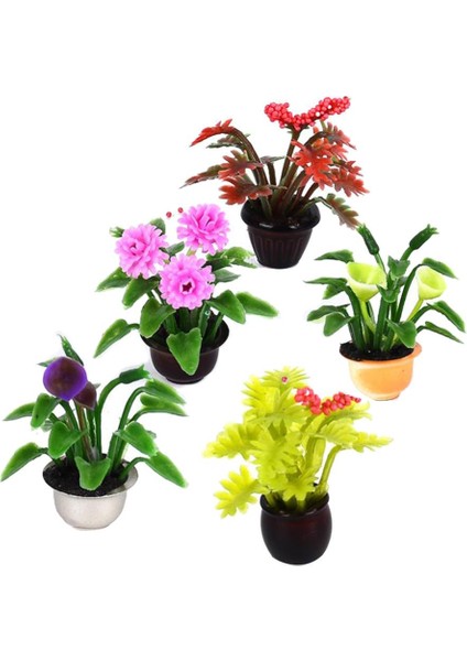 5pcs Strum Pot Plant Bebek Evi Minyatür Aksesuarları 1:30 (Yurt Dışından) fiyatları