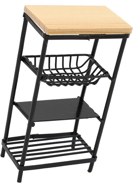 Metal 1:12 Ölçekli Dollhouse Minyatür Mobilya Yemek Odası Yemekleri Raf Dekor (Yurt Dışından)