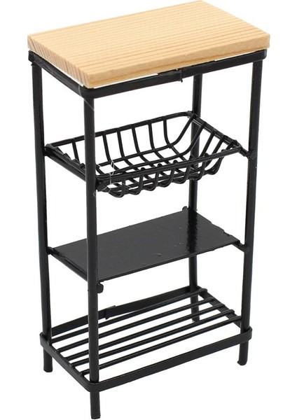 Metal 1:12 Ölçekli Dollhouse Minyatür Mobilya Yemek Odası Yemekleri Raf Dekor (Yurt Dışından) fiyatları