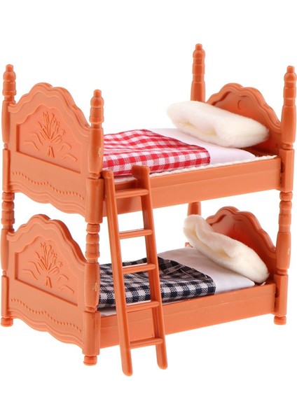 1:12 Ölçekli Dollhouse Minyatür Ekose Ranza Mobilyaları Yatak Odası Için (Yurt Dışından)