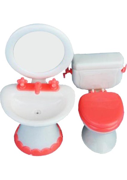 Dollhouse Mobilya Banyo Set Tuvalet ve Lavabo (Yurt Dışından)