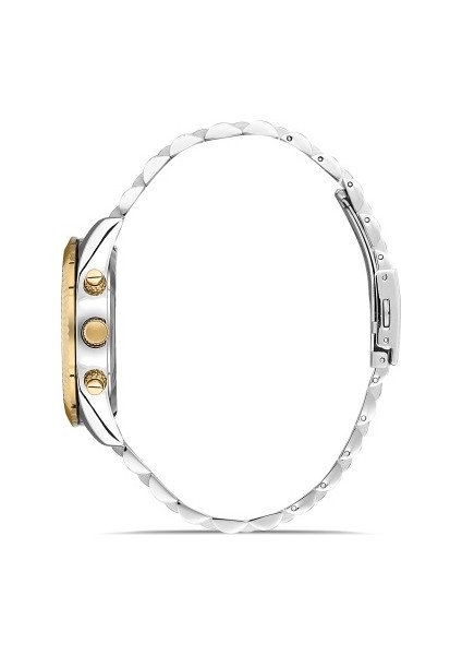 - FM31289A-D2 43 mm Silver Gold Erkek Saati