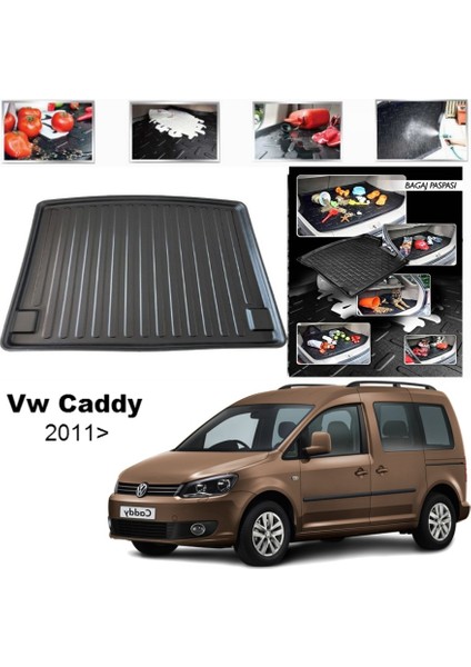 2011 Volkswagen Caddy Bagaj Havuzu Tam Uyumlu Kauçuk