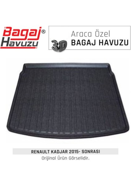 2019 Renault Kadjar Bagaj Havuzu Tam Uyumlu Kauçuk