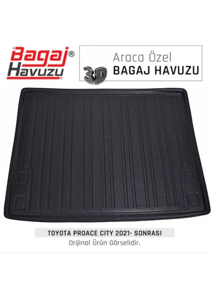 2022 Toyota Proace Bagaj Havuzu Tam Uyumlu Kauçuk