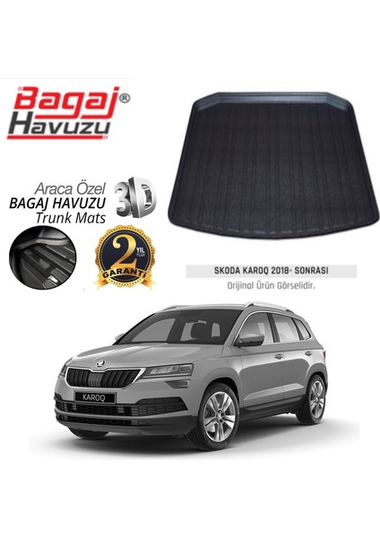 Bagaj Havuzu Karoq 2017-2021 Tam Uyumlu Kauçuk