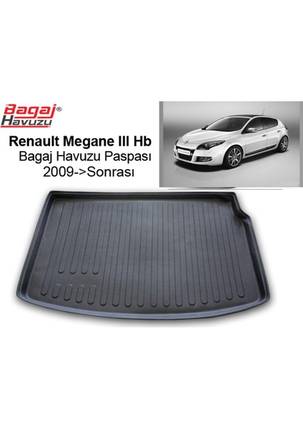 2010 Renault Megane 3 Bagaj Havuzu 3D Tam Uyumlu