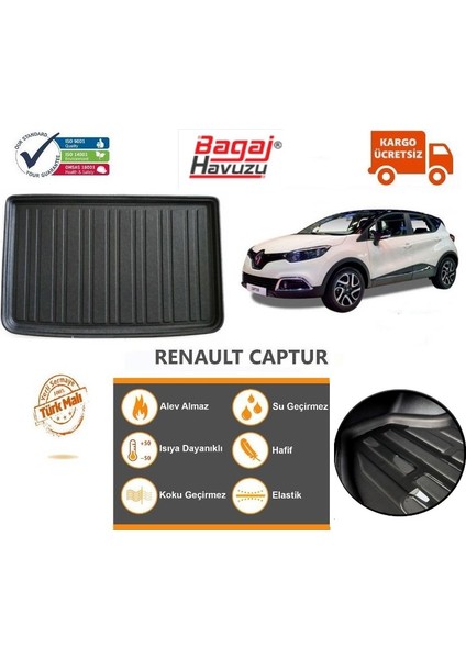 Captur Bagaj Havuzu 2013-2020 3D Tam Uyumlu Siyah
