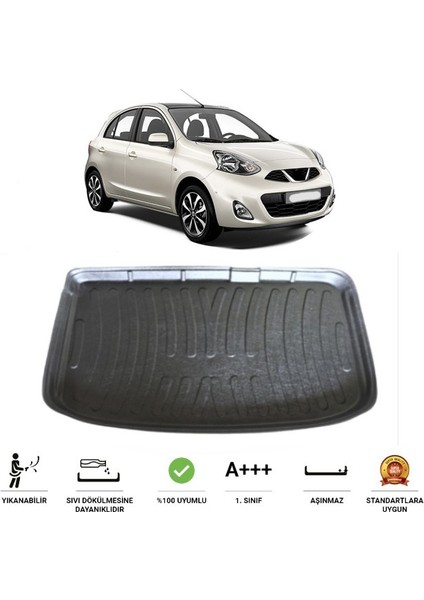 2018 Nıssan Mıcra Bagaj Havuzu Özel Üretim ve Tam Uyumlu 3D Kaucuk