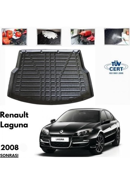 Bagaj Havuzu Reno Laguna Sedan 2009-2015 Kasaya Özel Üretim ve Tam Uyumlu Kaucuk