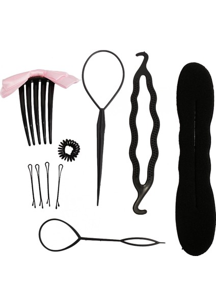 Dıy Saç Tarağı Örgü At Kuyruğu Stil Aksesuarları Seti
