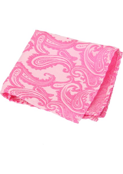 Resmi Beyler Erkek Jakard Dokuma Polyester Kravat Kravat+Hanky+Cufflink Seti Pembe