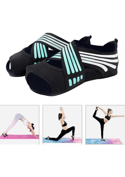 Skid Olmayan Kadın Bale Yoga Ayakkabıları Pilates Kavrama Çorapları Esnek Makine L modelleri