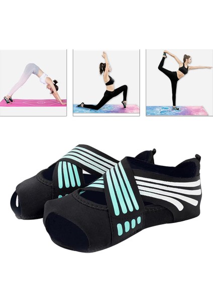 Skid Olmayan Kadın Bale Yoga Ayakkabıları Pilates Kavrama Çorapları Esnek Makine L fırsatları