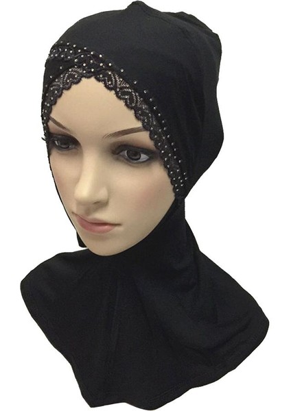 Düz Hicaplar Siyah Modal Başlık Eşarp Katı Şal Sarma Kadın Kenar Giyeri fiyatları