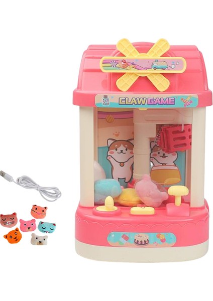 Çocuklar Için Pençe Makinesi Doğum Günü Hediyesi Hafif Mini Oyuncak Kapmak Makinesi Pembe (Yurt Dışından)