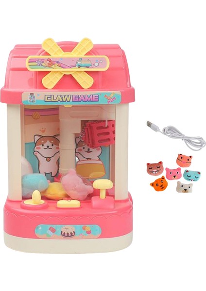 Çocuklar Için Pençe Makinesi Doğum Günü Hediyesi Hafif Mini Oyuncak Kapmak Makinesi Pembe (Yurt Dışından)