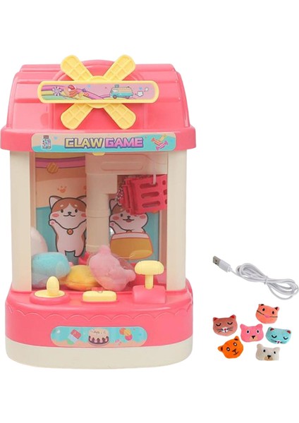 Çocuklar Için Pençe Makinesi Doğum Günü Hediyesi Hafif Mini Oyuncak Kapmak Makinesi Pembe (Yurt Dışından)