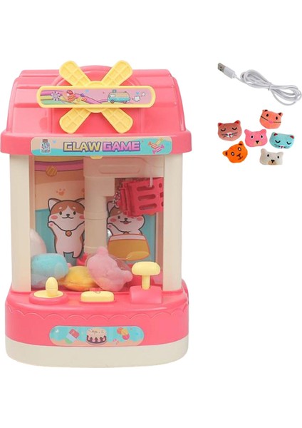 Çocuklar Için Pençe Makinesi Doğum Günü Hediyesi Hafif Mini Oyuncak Kapmak Makinesi Pembe (Yurt Dışından)