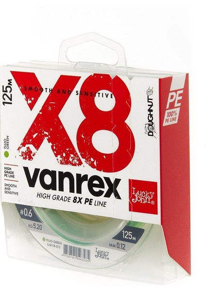 Vanrex Pe Örgü X8 Fluo Yeşil 125M 0.12 mm