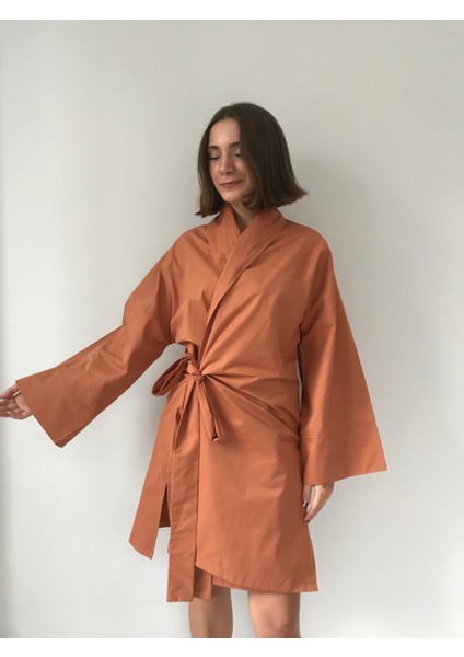 Kimonos Shop Oversize Su Itici Turuncu Trençkot