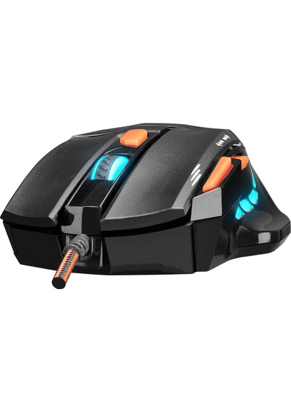 SGM-X7 Usb Siyah Makrolu 7200dpi Oyuncu Mouse +Gaming Mouse Pad