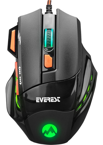 SGM-X7 Usb Siyah Makrolu 7200dpi Oyuncu Mouse +Gaming Mouse Pad