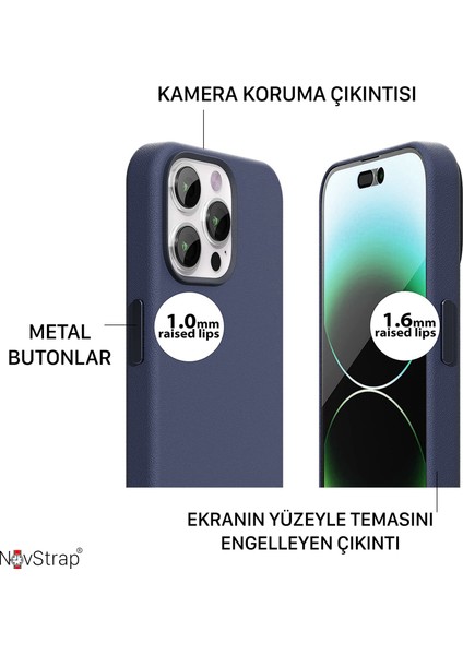 Apple iPhone 13 Pro Max Uyumlu Kılıf 6.7 Inç Magsafe ile Uyumlu Deri Kılıf Içi Kumaş Kadife