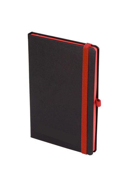 Tarihsiz Deri Defter Kırmızı Kenar