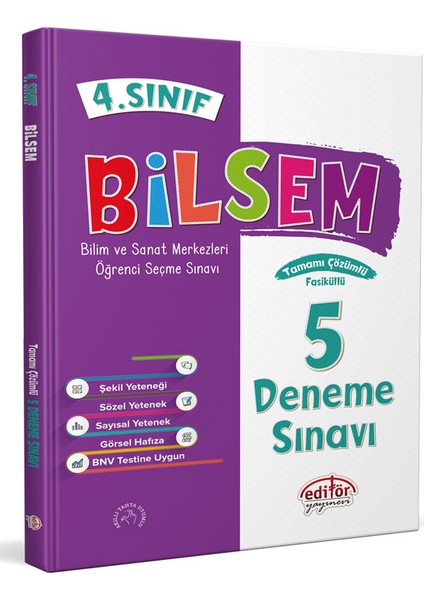 4. Sınıf Bilsem Çözümlü 5 Deneme Sınavı