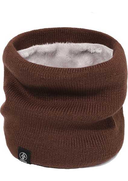 Unisex Kadife Örme Atkı - Kahverengi (Yurt Dışından)